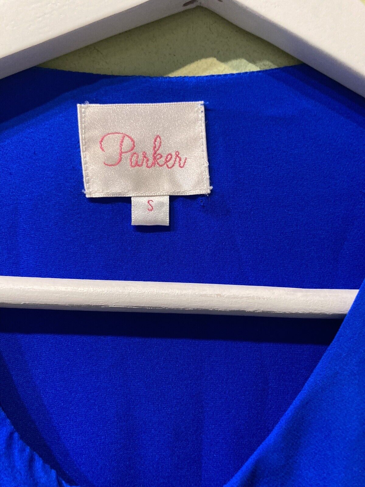 Parkes Women's 100% Silk Blue Blouse Size Small