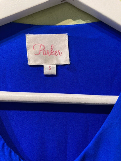 Parkes Women's 100% Silk Blue Blouse Size Small