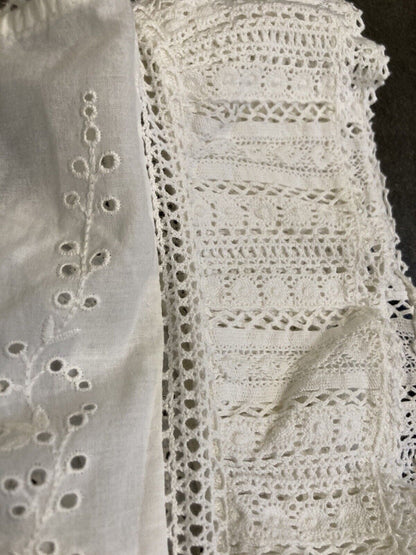 SEA Women's Cotton, Broiderie Anglaise Blouse Size XS