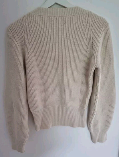 Isabel Marant Made In Italy Women's Cream Knit Pullover Jumper Size 34