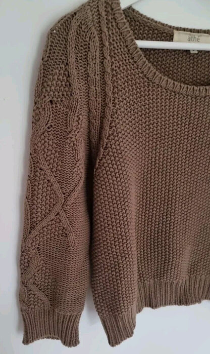 Vanessa Bruno Athe Brown Women's 100% Cotton Sweater,  Jumper Size 0
