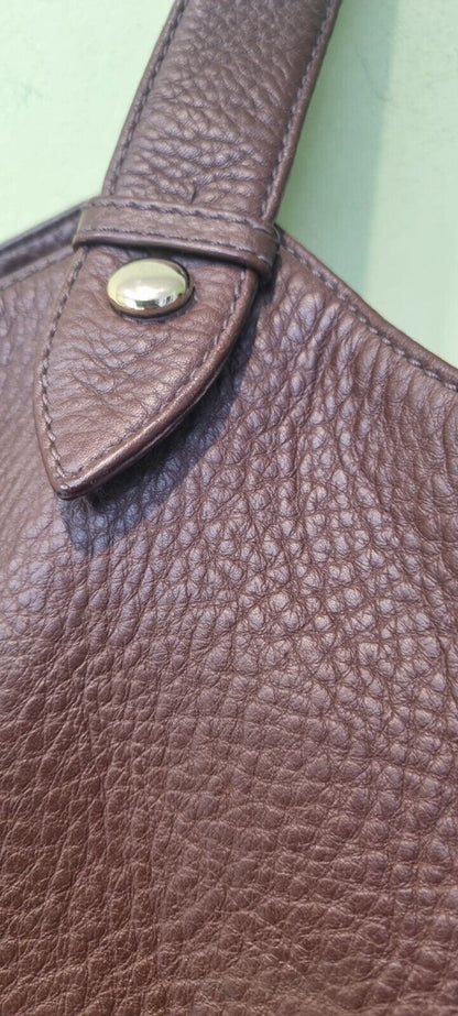 Diane Von Furstenberg Brown Leather Tote Bag With Attached Purse