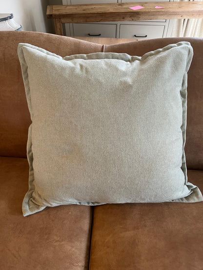 Pale Green Wool Cushion