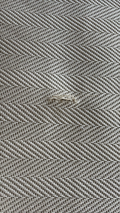Unnatural Flooring Chevron Rug with Brown Leather Edging