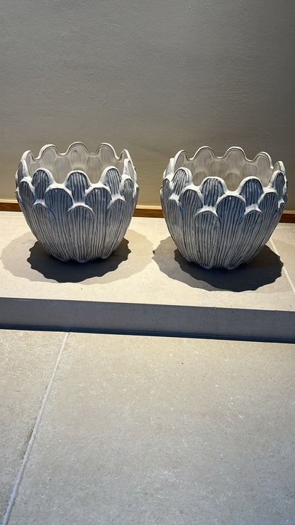 Pair of Decorative Blue Ceramic Bowls