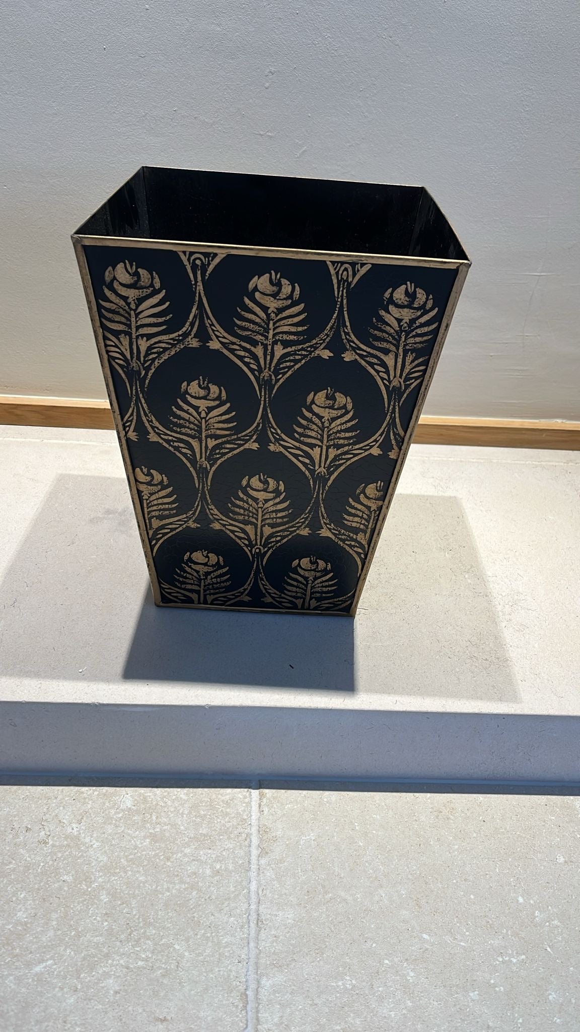 Black & Gold Metal Storage Holder