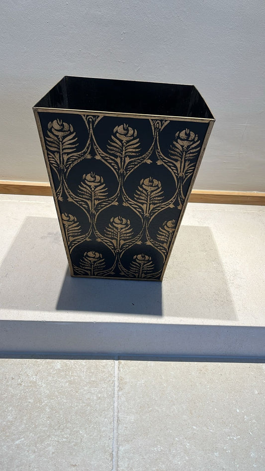 Black & Gold Metal Storage Holder