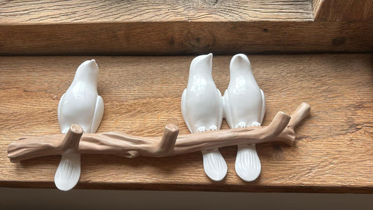 Pair of Decorative Birds on Branches
