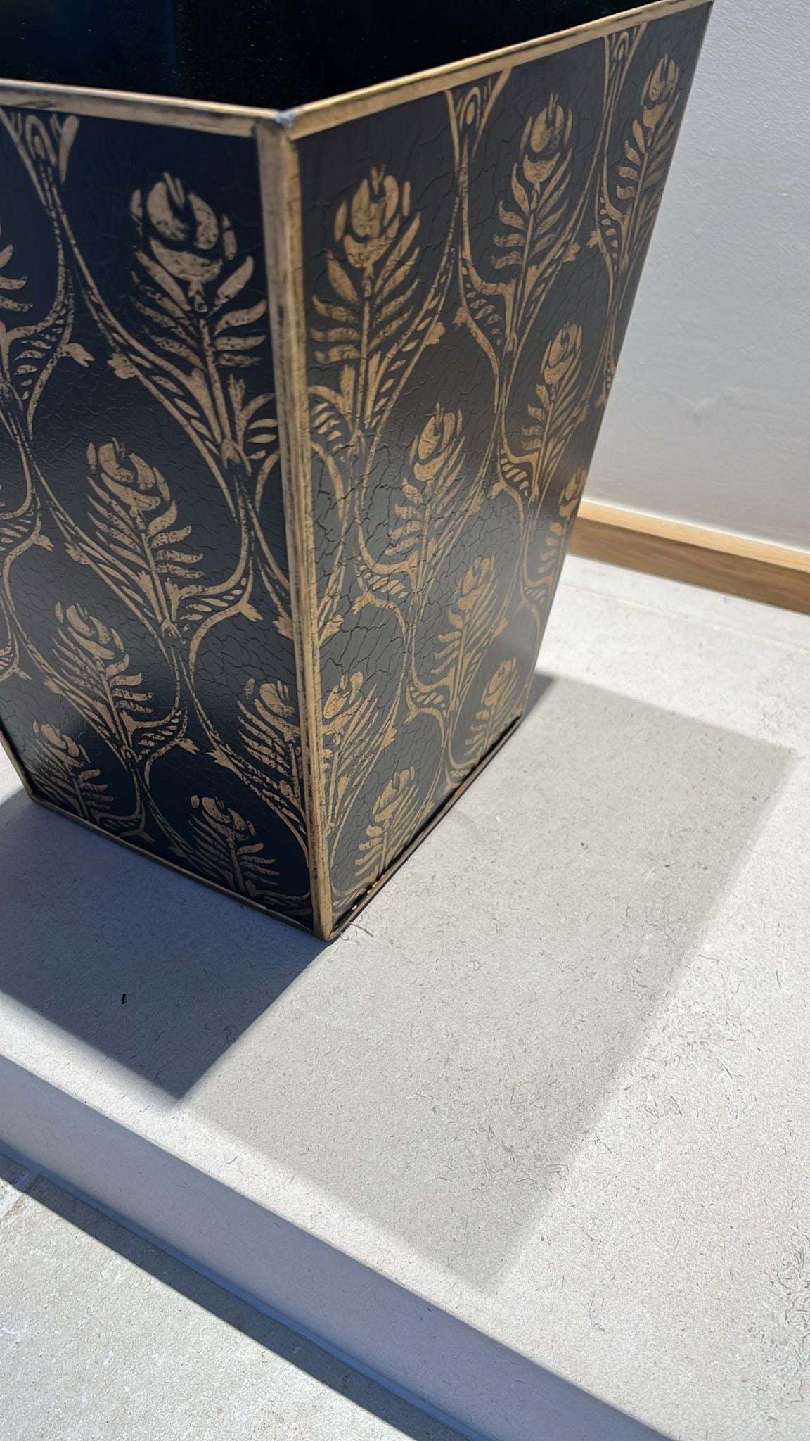 Black & Gold Metal Storage Holder