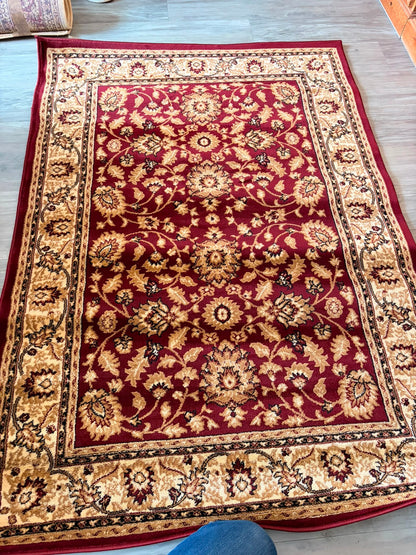 Pasha Red & Ivory Traditional rug