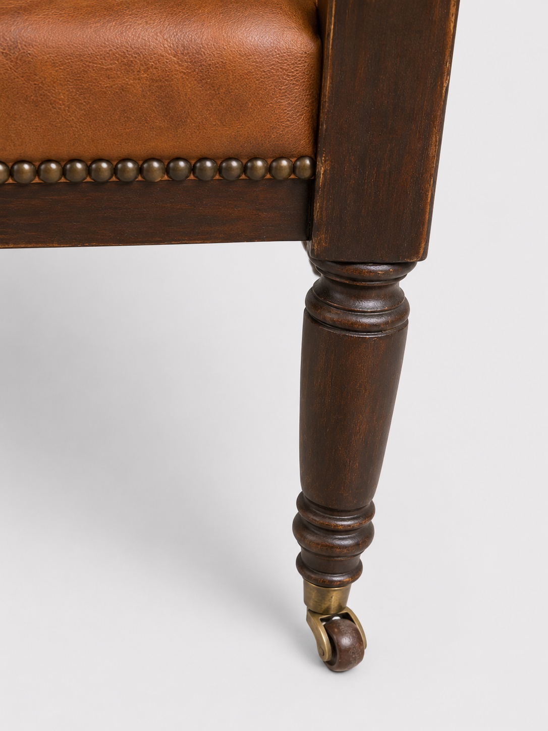 Early 20th Century Mahogany & Leather Captains Desk Chair