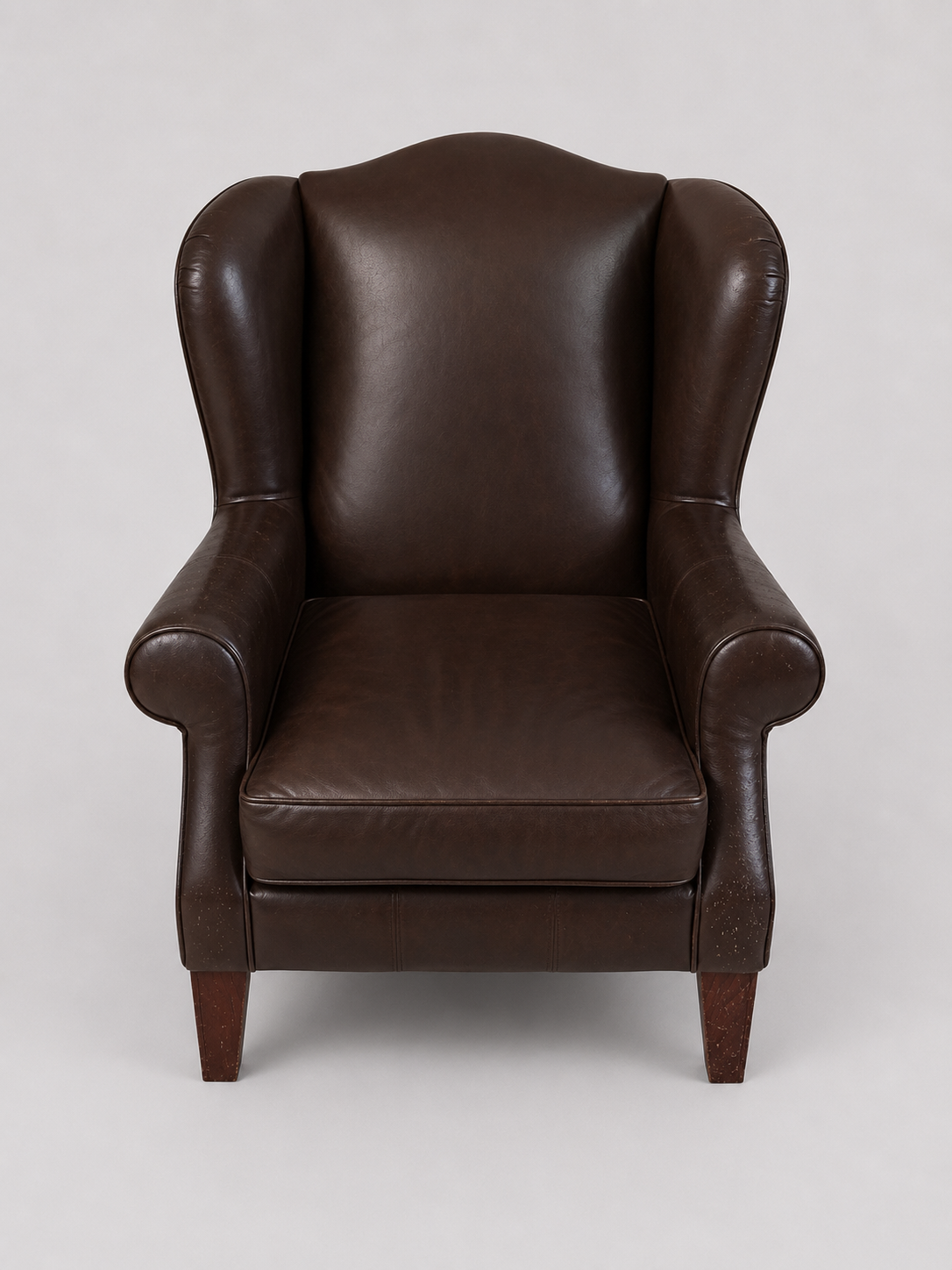Modern Leather Wingback Chair