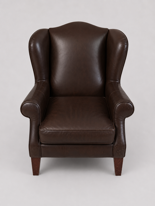 Modern Leather Wingback Chair