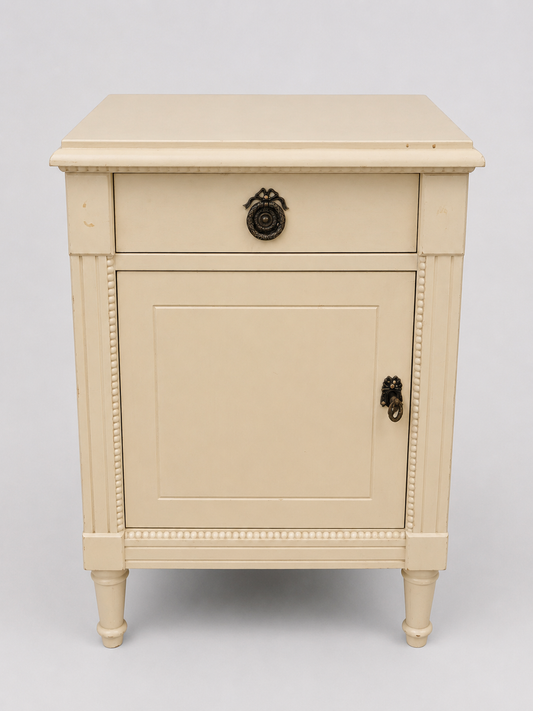 Gustavian Painted Wooden Bedside Table
