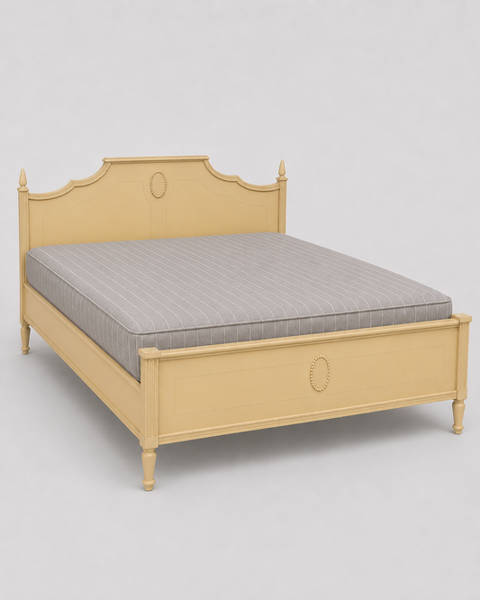 Painted Wooden Full Size Gustavian Bed Frame