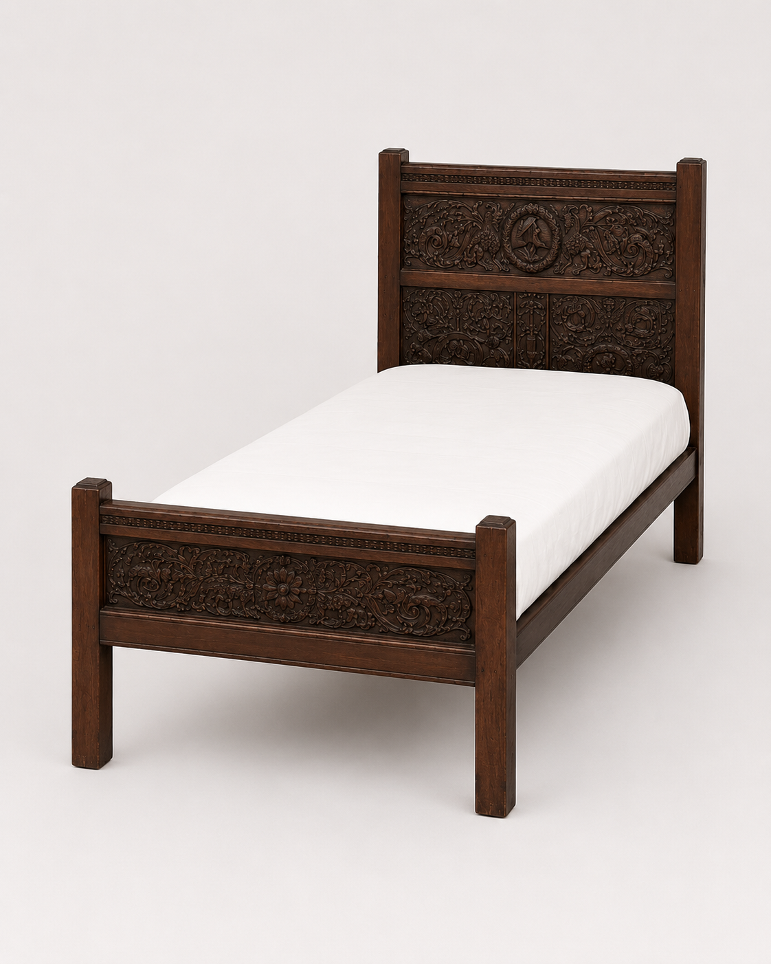 Pair of Antique Wooden Single Jack & Jill Beds