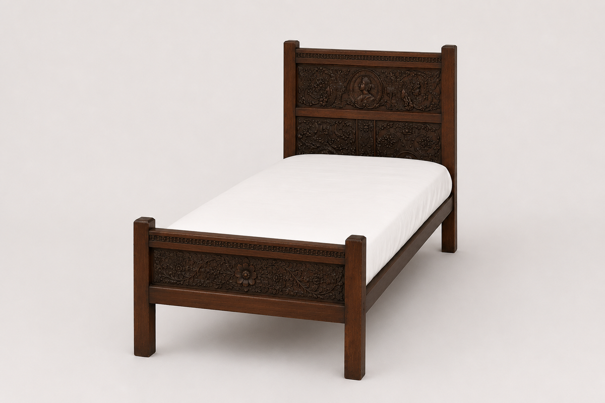 Pair of Antique Wooden Single Jack & Jill Beds