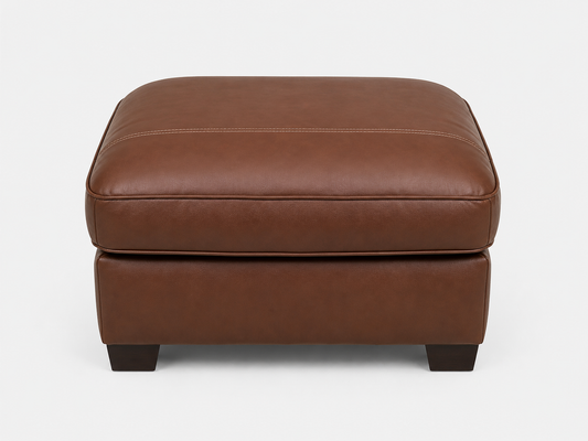 Virtually Brand New Modern Brown Leather Stool