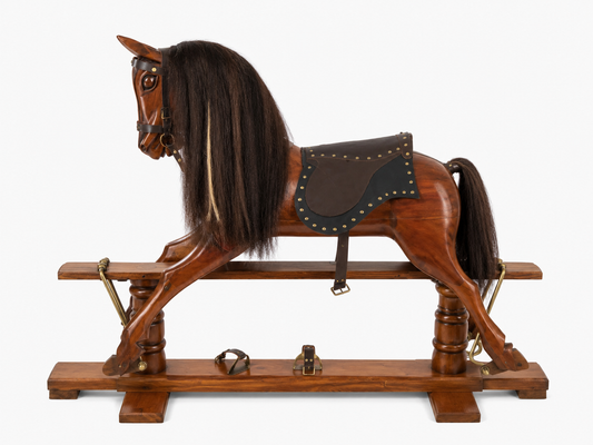 Vintage Mahogany Rocking Horse