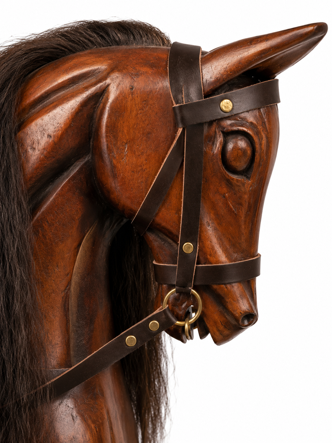 Vintage Mahogany Rocking Horse