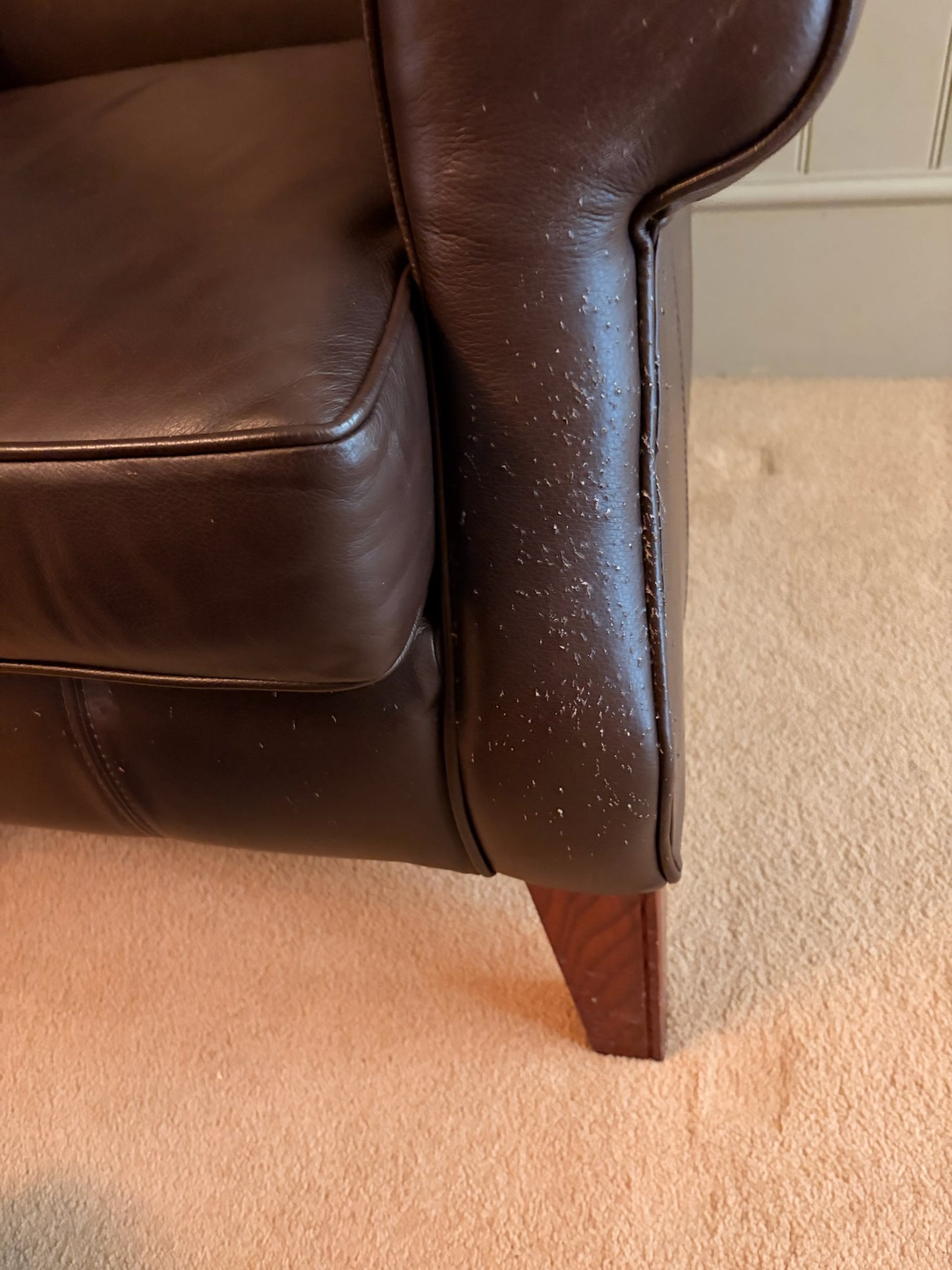 Modern Leather Wingback Chair