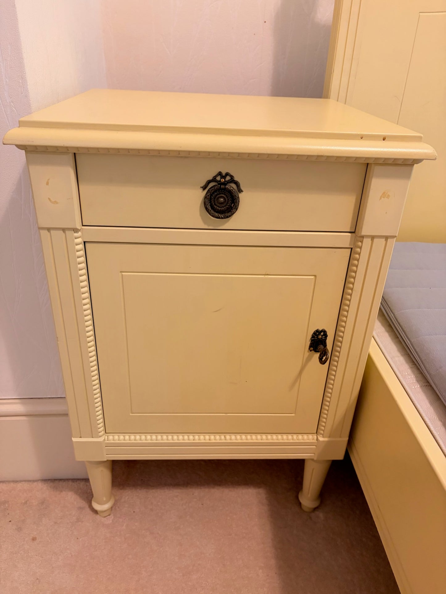 Painted Wooden Bedside Table