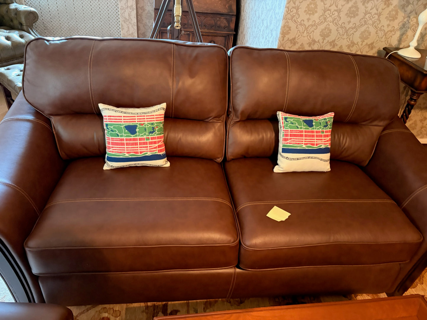 Modern Brown Leather Sofabed