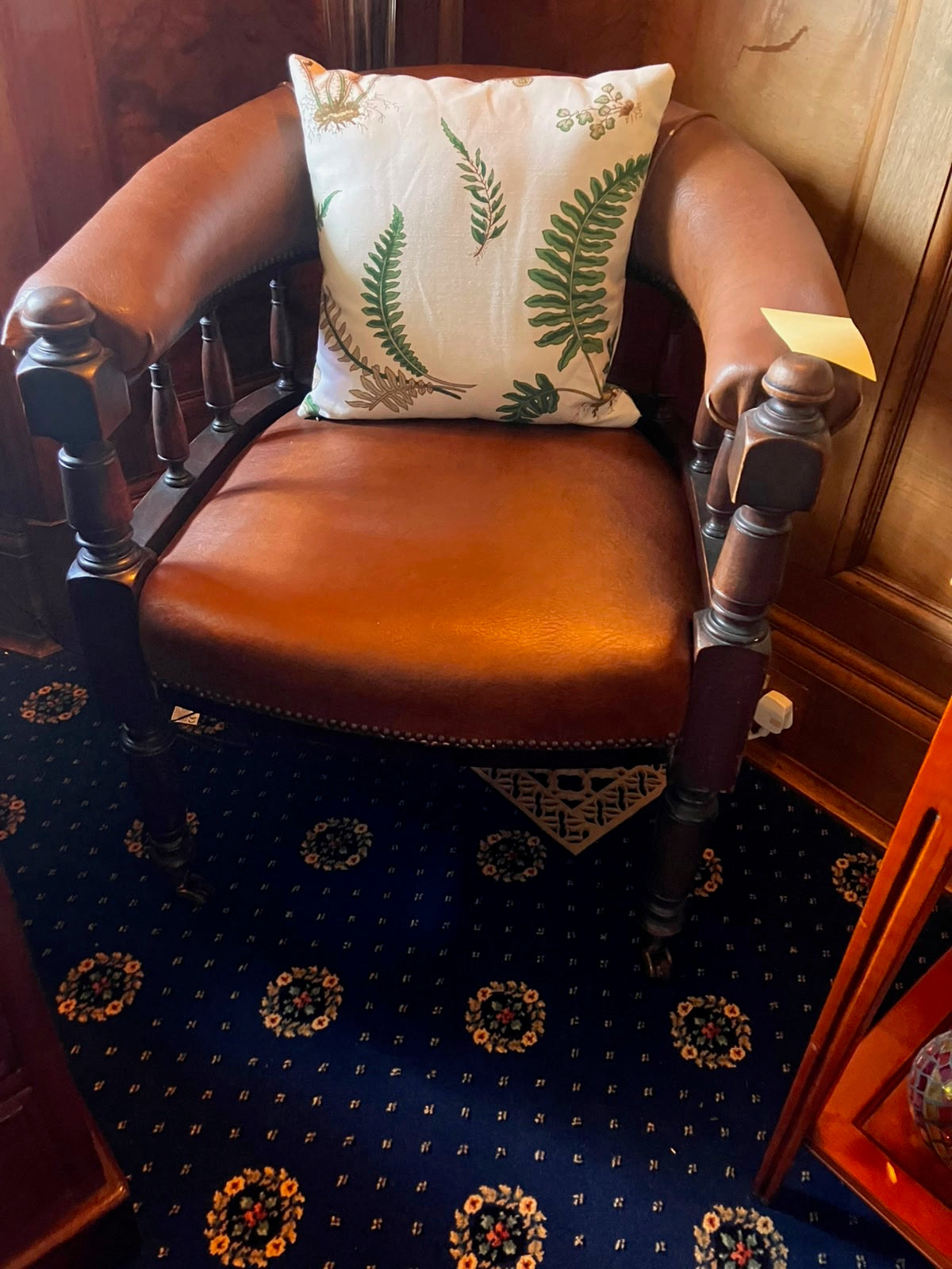 Early 20th Century Mahogany & Leather Captains Desk Chair