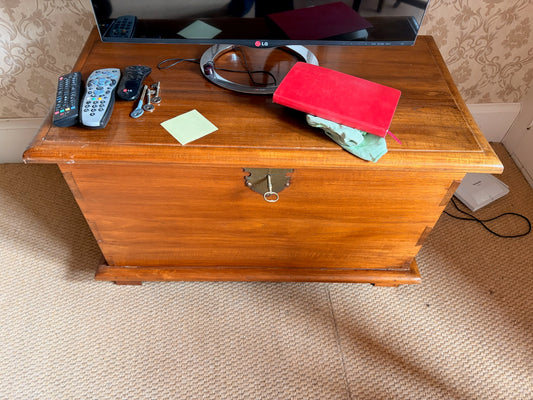 Blanket Box with Brass Key