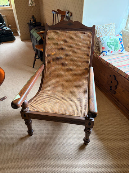 Colonial Style Armchair with Cane Seat