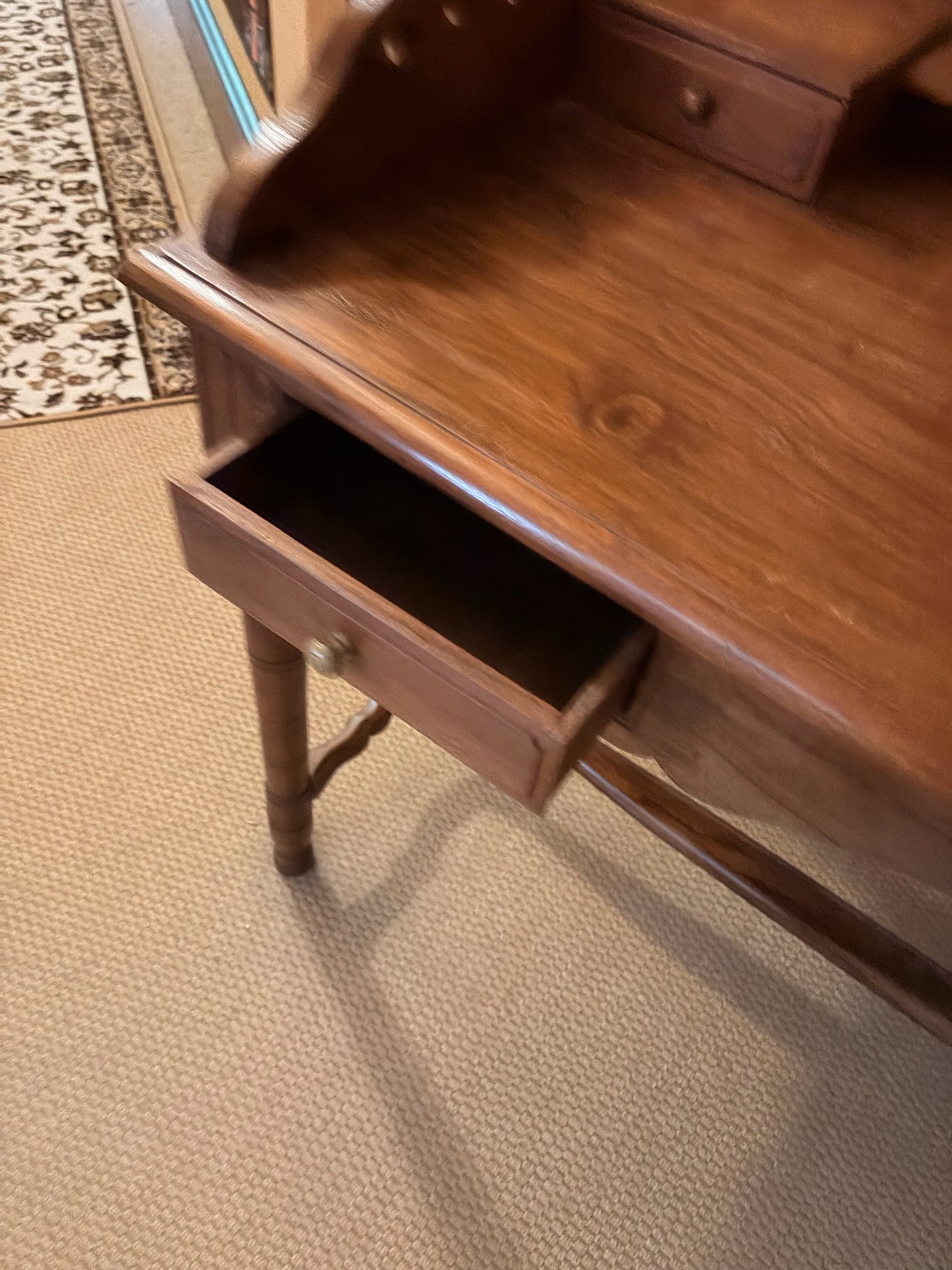 Vintage Solid Wood Writing Desk