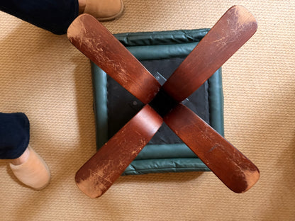 Green Leather Stool
