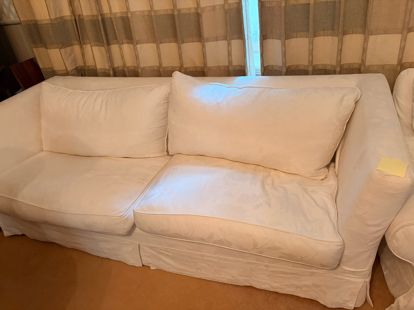 Three Seater Cream Sofa