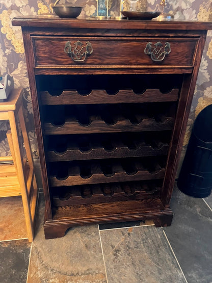 Dark Oak Wine Cabinet