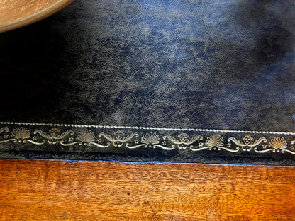 Antique Mahagony Pedestal Desk with Leather Top