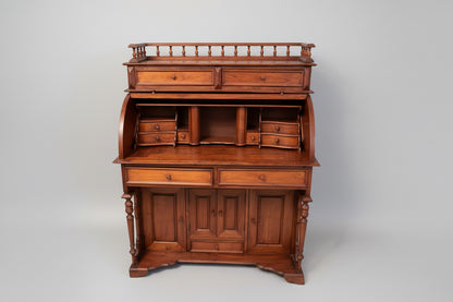 Wooden Secretary Desk with Roll Top