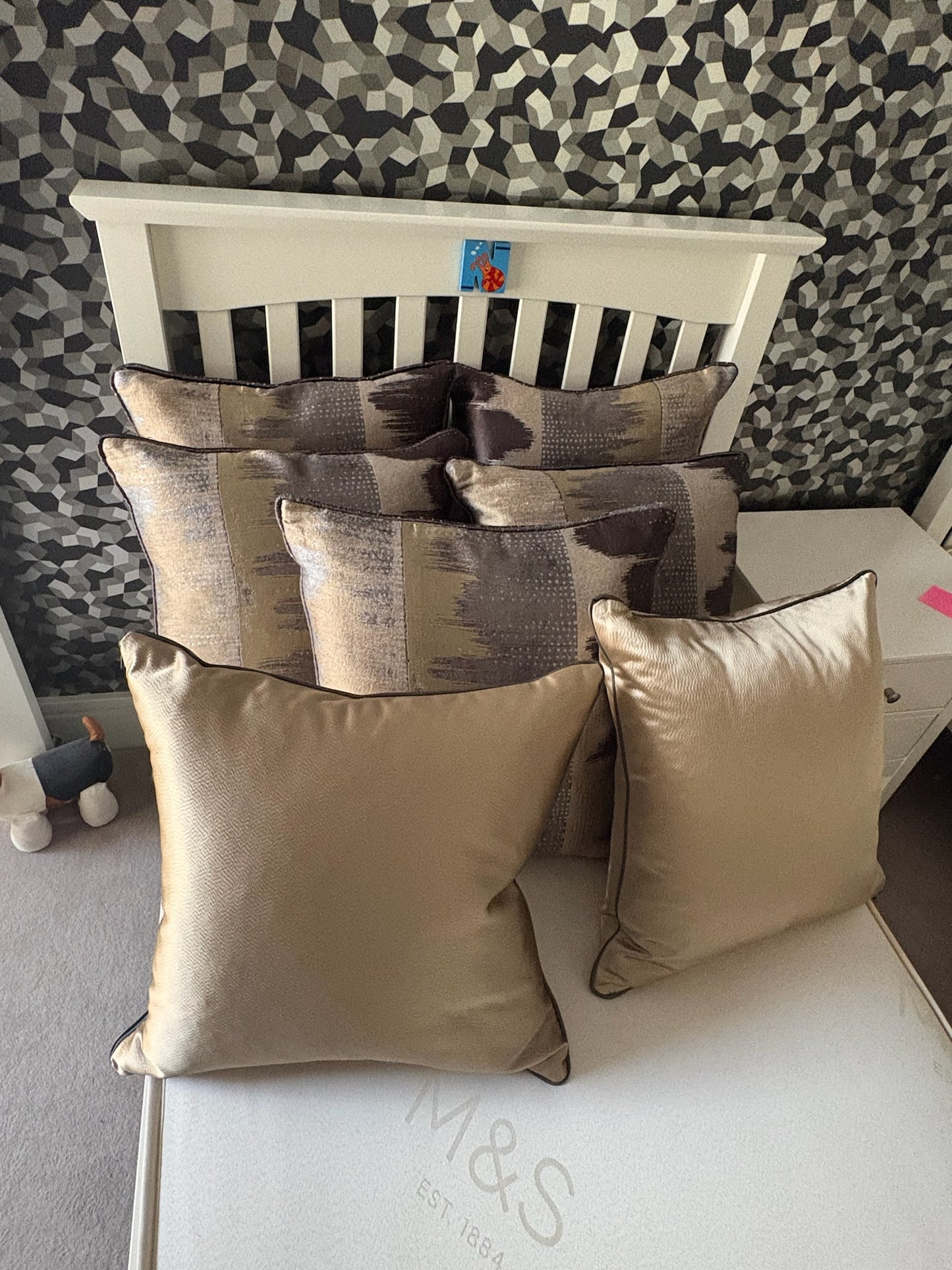 Gold Silk Cushions by Alexander James
