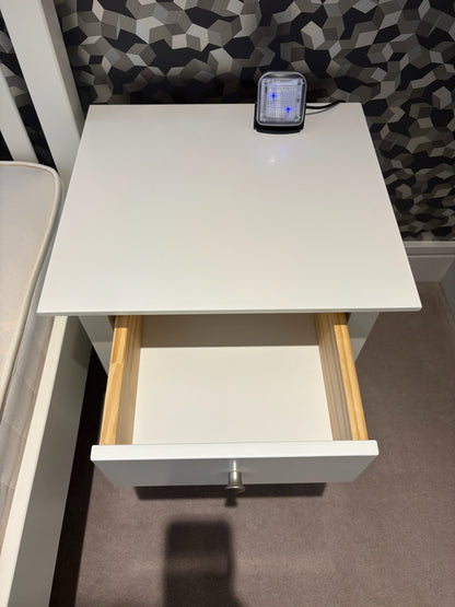White Bedside Table