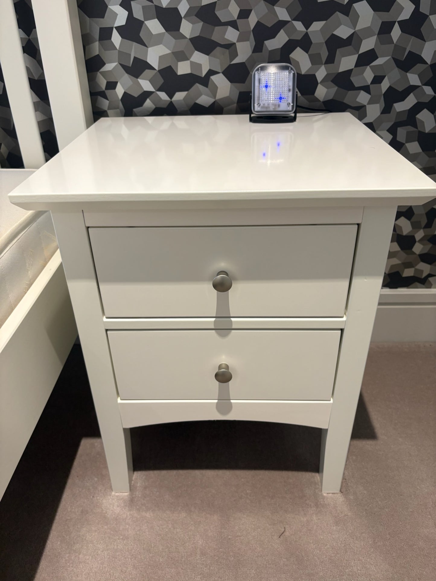 White Bedside Table