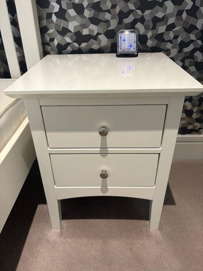 White Bedside Table
