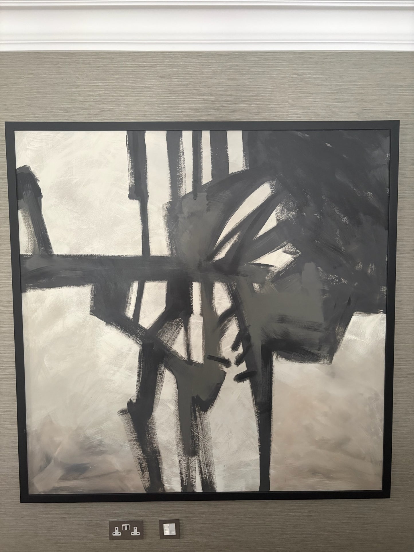 Black Monochrome Large Painting