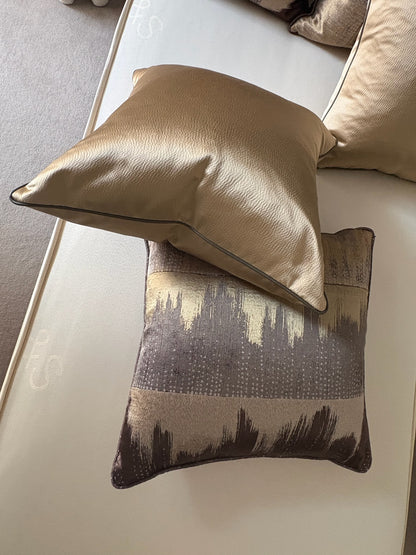 Gold Silk Cushions by Alexander James