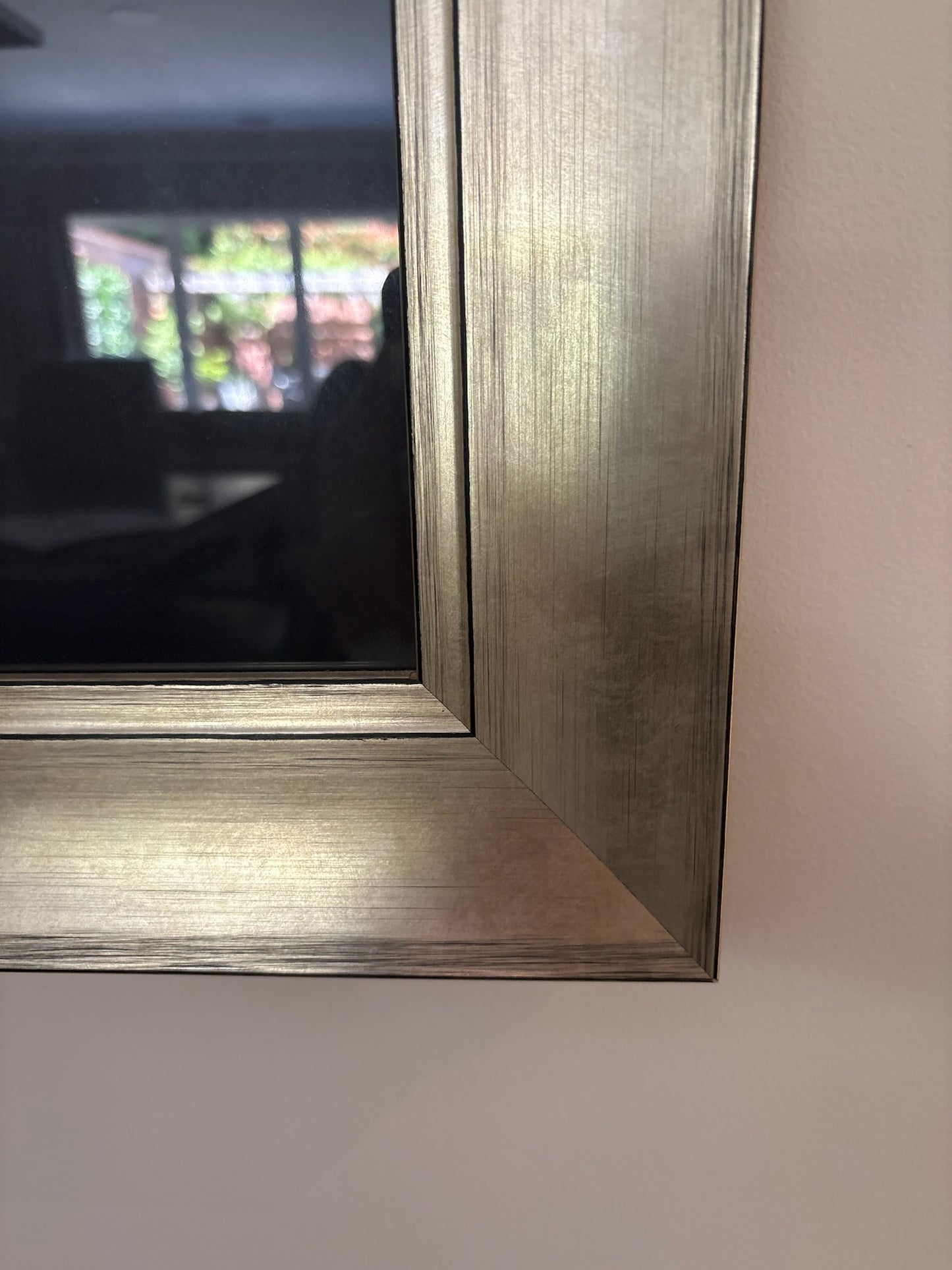 Large Silver Framed Abstract Picture