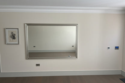Large Silver Framed Hall Mirror