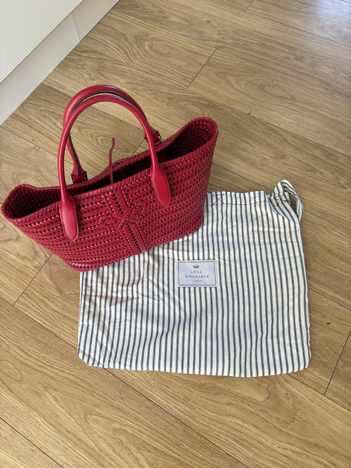 Anya Hindmarch Red Leather Tote