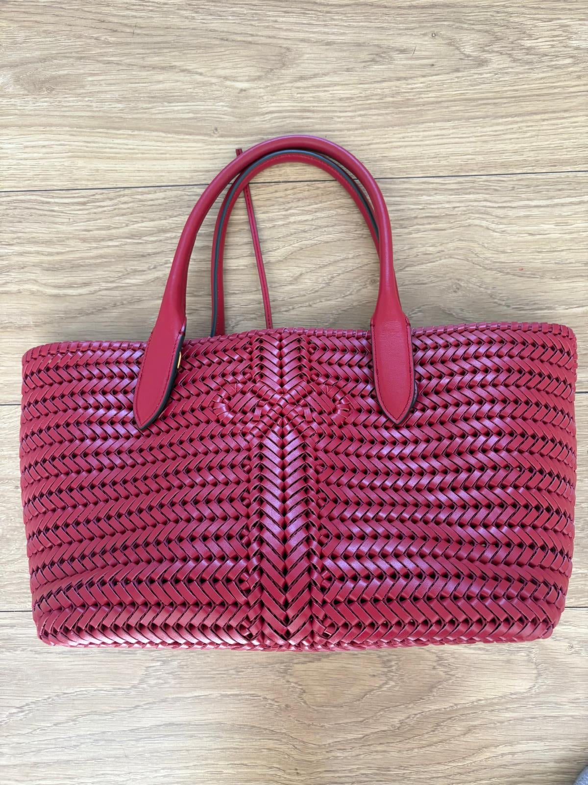 Anya Hindmarch Red Leather Tote