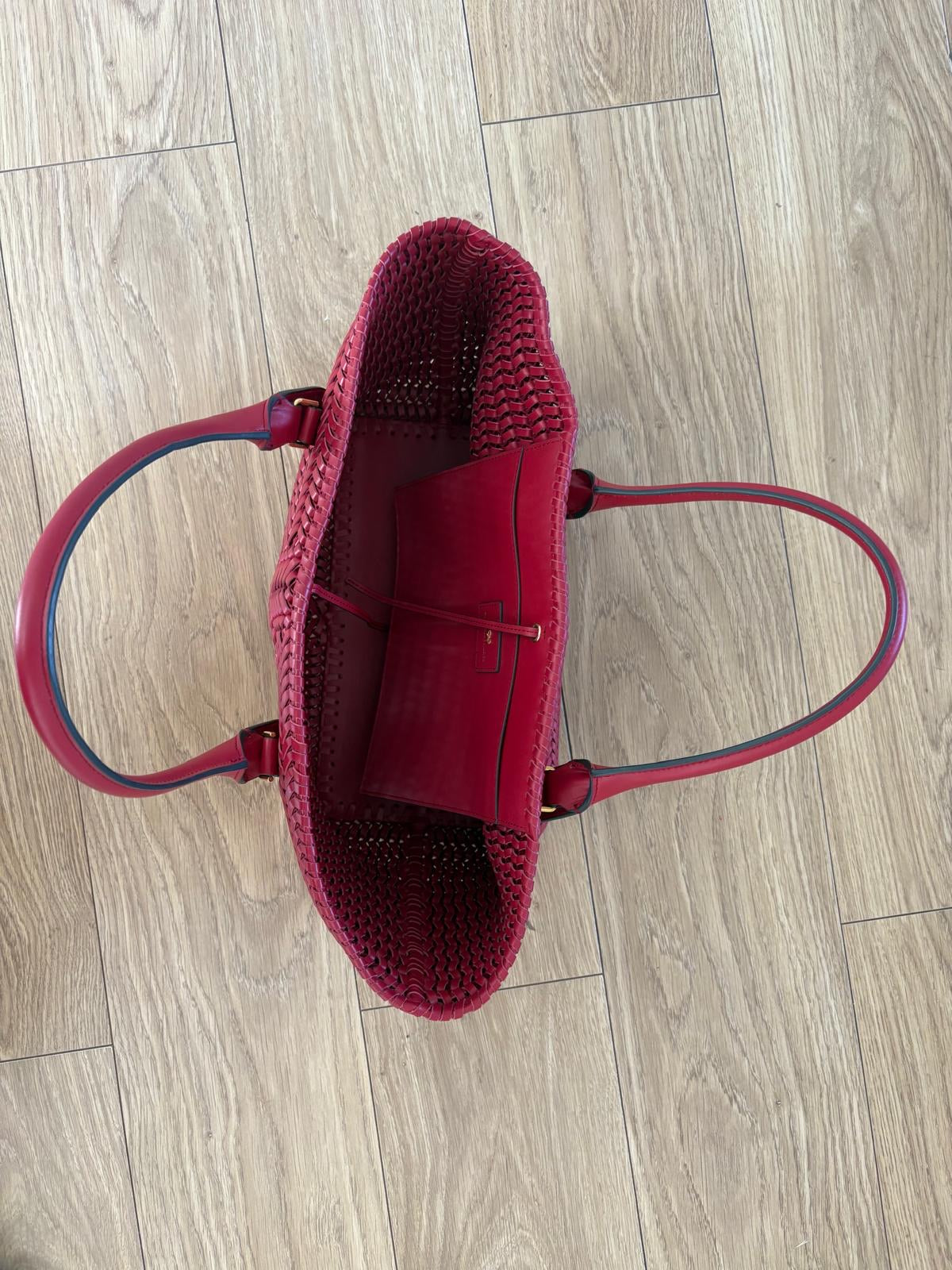 Anya Hindmarch Red Leather Tote