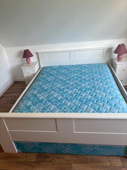 White Double Bed