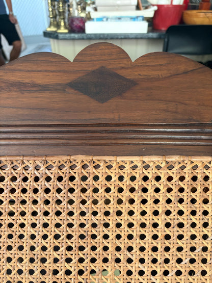 Colonial Style Armchair with Cane Seat