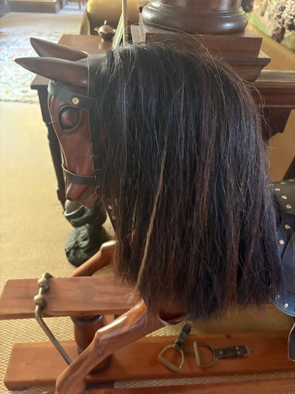 Vintage Mahogany Rocking Horse